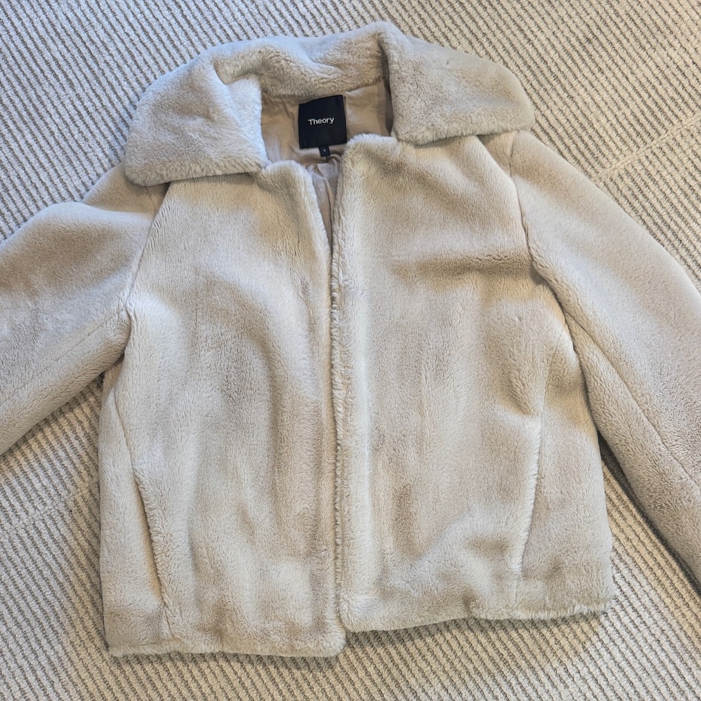 Theory Off-White Plush Jacket